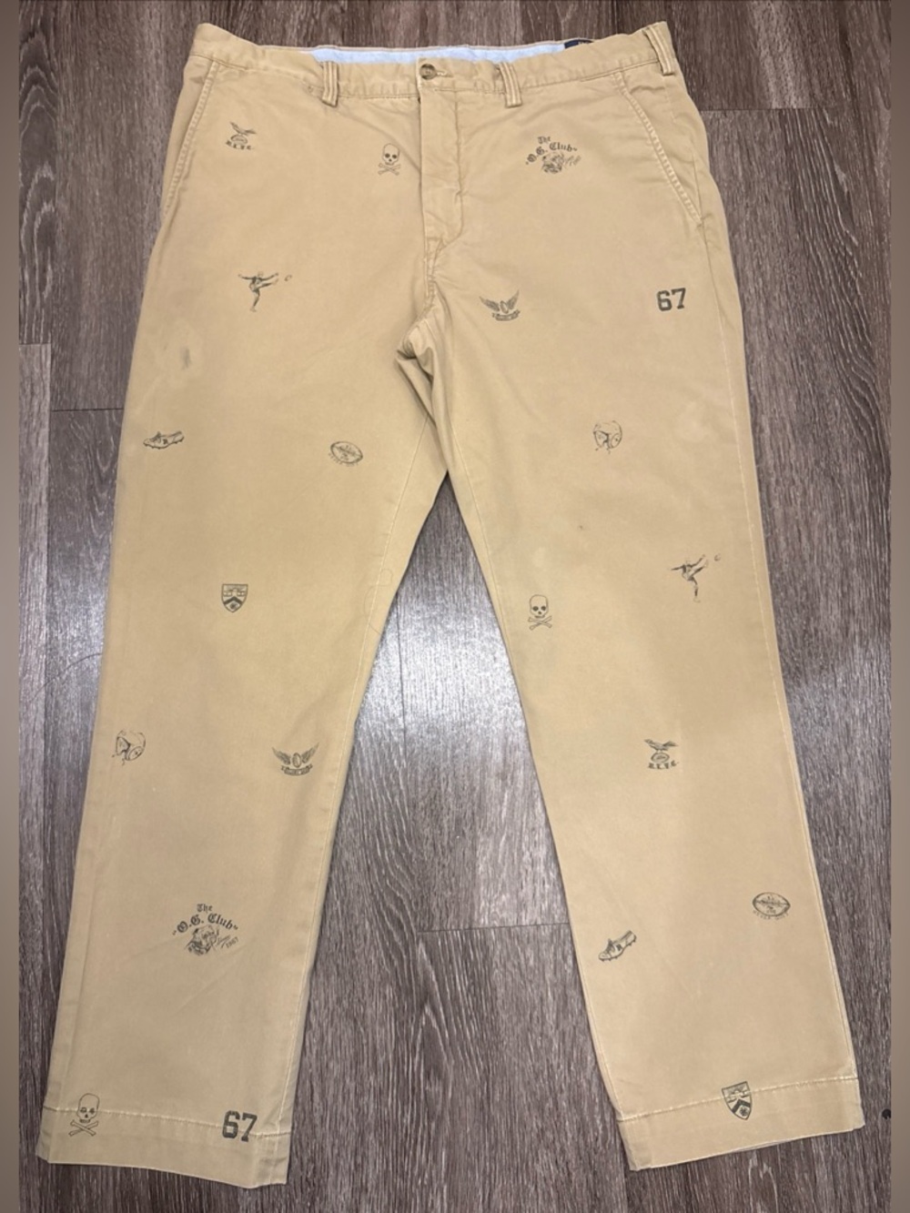Polo Ralph Lauren Men's Varsity Football OG Club Straight Fit Chinos Size 36/30